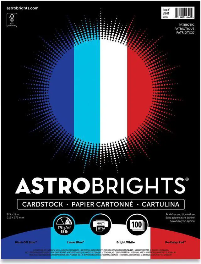 Alt view image 4 of 4 - Astrobrights Cardstock Paper 65 lbs 8.5 x 91644