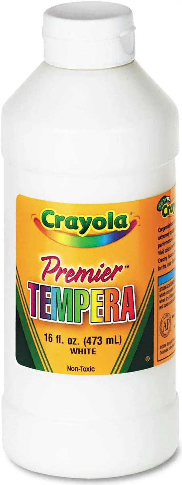 Alt view image 5 of 10 - Crayola. 541216053 Premier Tempera Paint, White, 16 oz