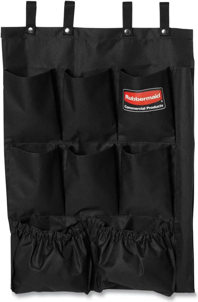 Alt view image 5 of 12 - RUBBERMAID FG9T9000BLA Pocket Bag,Black,Polyester