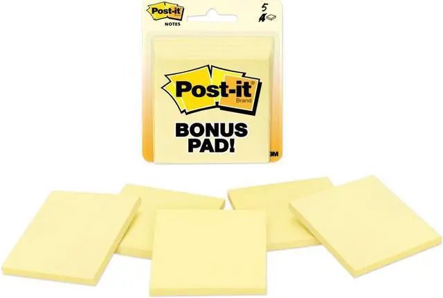 Alt view image 3 of 5 - 3m 5400 4 Pack 3 in. x 3 in. 50 Sheet Post-It Note Pads