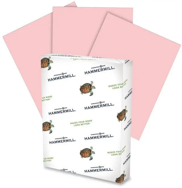 Alt view image 9 of 14 - Hammermill Multipurpose Paper 20lb. 8-1/2"x14" Pink 103390