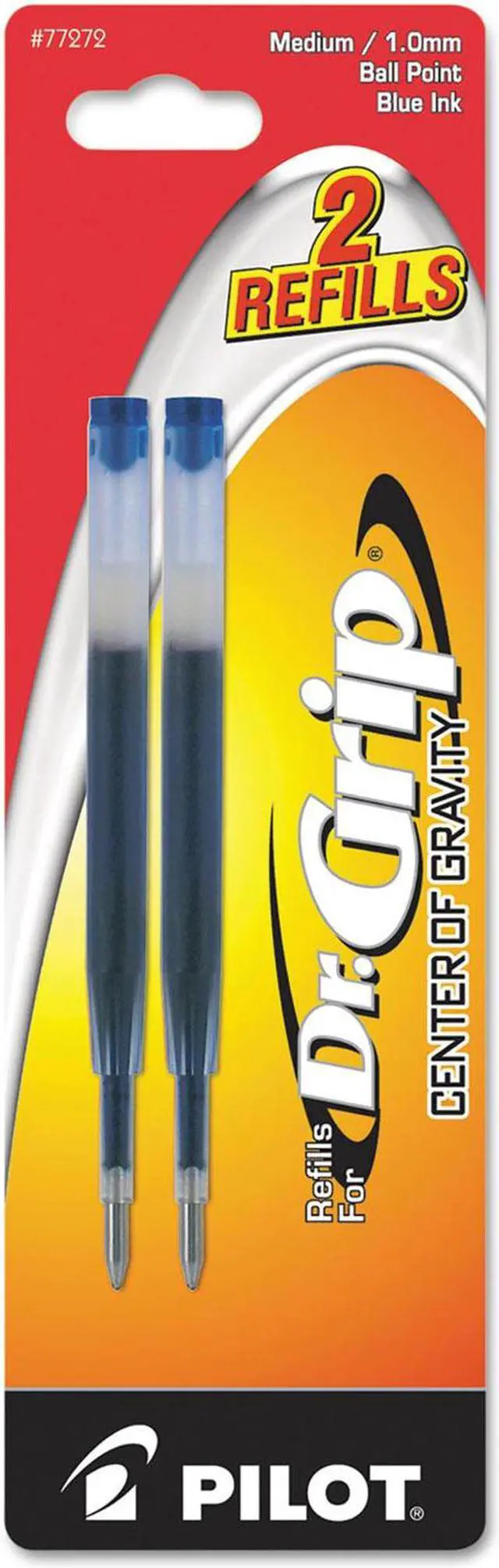 Alt view image 7 of 10 - Pilot Refill For Dr. Grip Center of Gravity Pen Med 2/PK Blue 77272