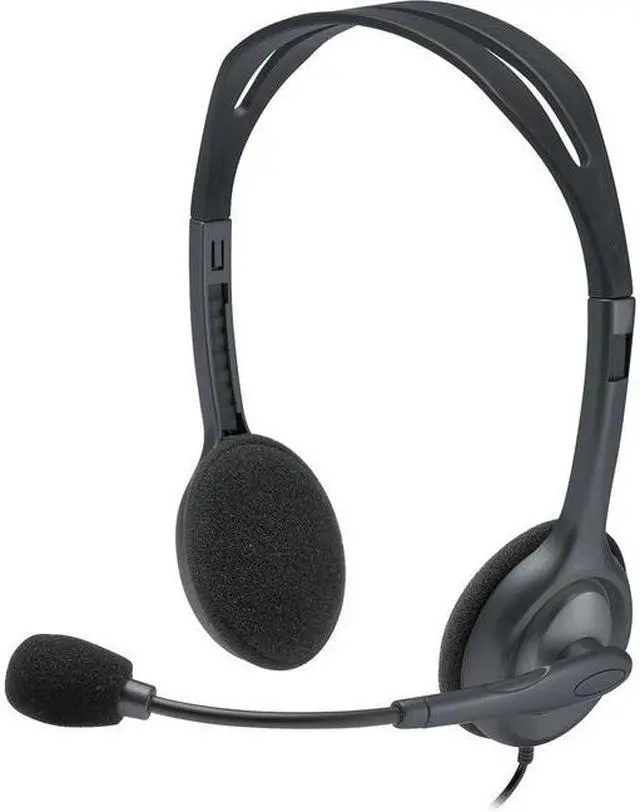 Alt view image 12 of 13 - Logitech H111 For EDU Wired 3.5mm Stereo Computer On Ear Headset Graphite (981-000999)