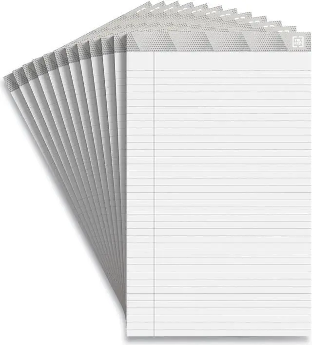 Alt view image 8 of 10 - TRU RED Notepads 8.5" x 14" Wide Ruled White 50 Sheets/Pad 12 Pads/Pack TR57372