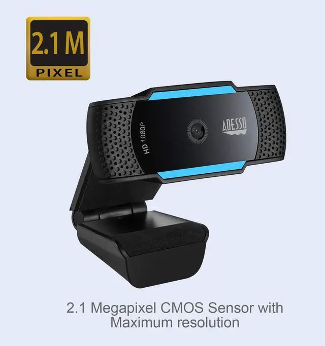 Alt view image 11 of 20 - 1080P ( 2.0 Megapixel) H.264, Auto Focus Webcam with Build in Dual  Microphone & Privacy Shutter