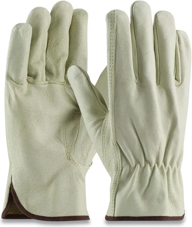 Main image of Top-Grain Pigskin Leather Drivers Gloves Economy Grade Large Gray 70361L