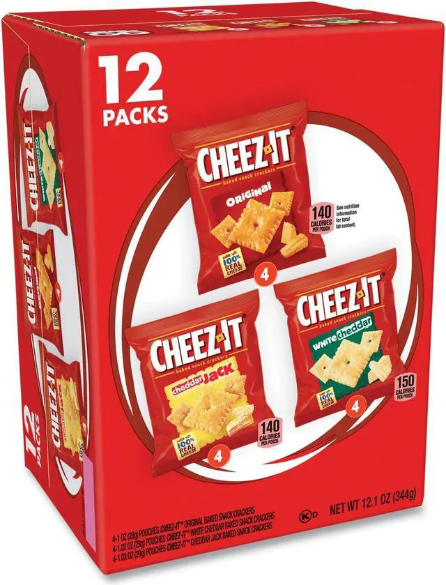 Alt view image 2 of 2 - Sunshine Bakeries, Cheez-It Variety Pack, 3-Flavor, 12 Count, 12.1oz Box (Pack of 3)