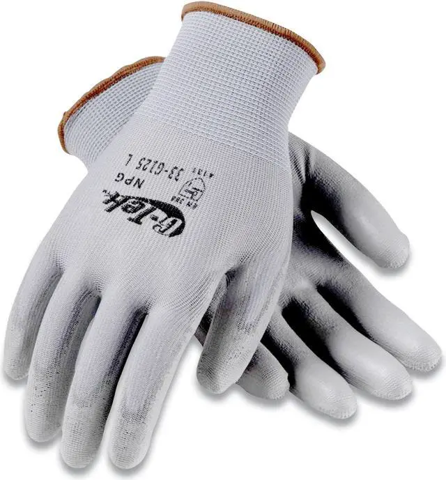 Main image of GP Polyurethane-Coated Nylon Gloves Large Gray 12 Pairs 33G125L