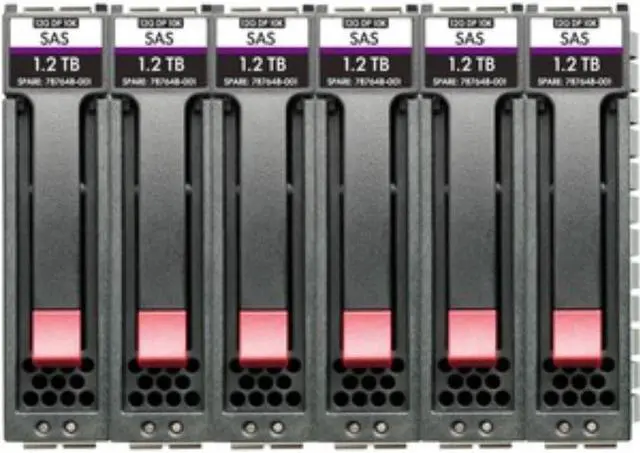 Alt view image 3 of 5 - HPE MSA 7.2TB SAS 12G Enterprise 10K SFF (2.5in) 3yr Wty 512n 6-pack HDD Bundle
