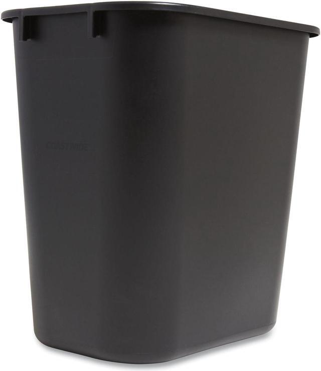 Open Top Indoor Trash Can , 7 gal, Plastic, Gray Open Top Indoor Trash Can , 7 gal, Plastic, Gray