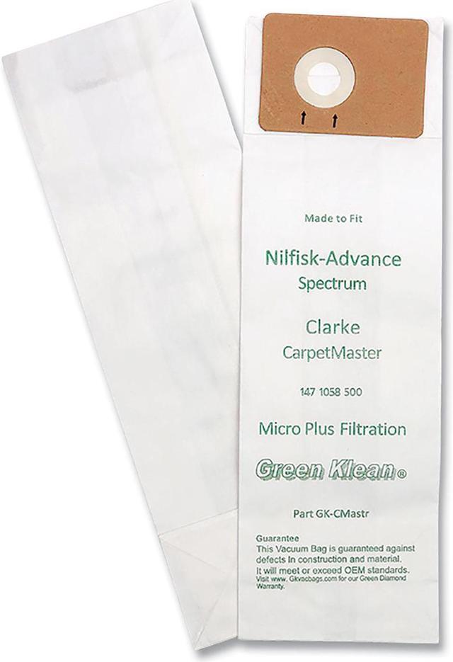 Replacement Vacuum Bags, Fits Advance Spectrum/Clarke CarpetMaster, 10/Pack Replacement Vacuum Bags, Fits Advance Spectrum/Clarke CarpetMaster, 10/Pack