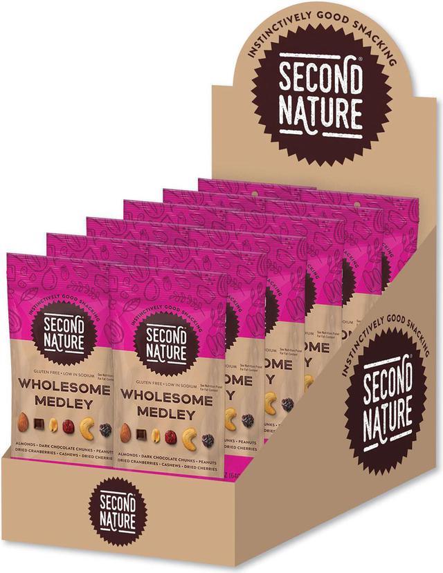 Wholesome Medley Assorted Trail Mix, 2.25 oz Bag, 12 Bags/Box Wholesome Medley Assorted Trail Mix, 2.25 oz Bag, 12 Bags/Box