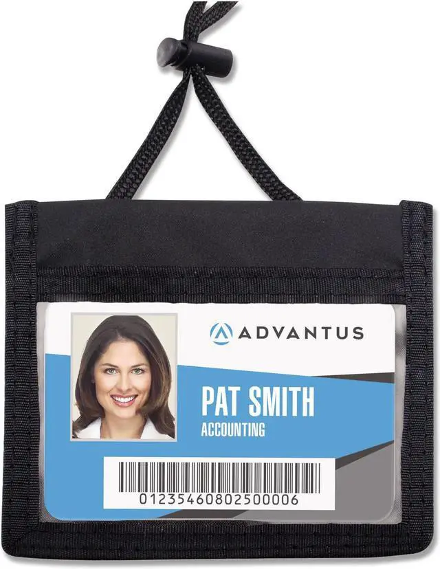 Alt view image 2 of 8 - Advantus Horizontal ID/Convention Neck Pouch (AVT75452)
