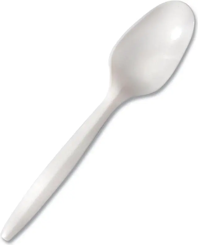 Main image of Mediumweight Polypropylene Cutlery Spoon White 1000/Carton BEP03000