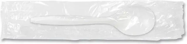Main image of Individually Wrapped Mediumweight Cutlery Soup Spoon White 1000/Carton BEPCUTSSWR