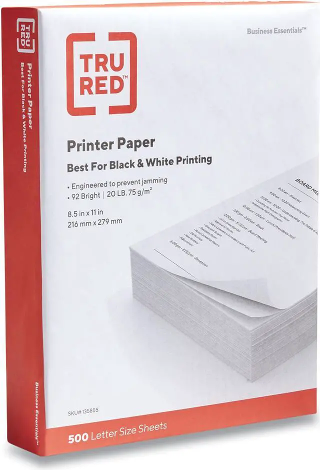Main image of Printer Paper 92 Bright 20 lb Bond Weight 8.5 x 11 500 Sheets/Ream 135855TR56957