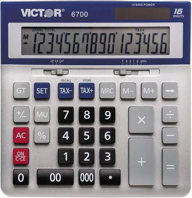 Alt view image 5 of 13 - Victor 6700 Large Desktop Calculator 16-Digit LCD
