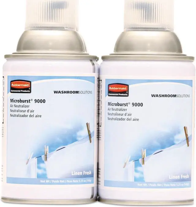 Alt view image 4 of 10 - RUBBERMAID FG4012441 Air Freshener Refill,Linen Fresh,PK4