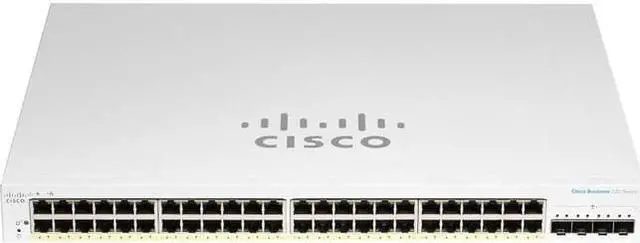 Main image of CISCO DESIGNED Business CBS220-48T-4X Smart Switch | 48 Port GE | 4x10G SFP+ | 3-Year Limited Hardware Warranty (CBS220-48T-4X-NA)