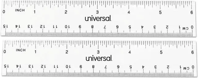 Alt view image 3 of 7 - Universal Clear Plastic Ruler Standard/Metric 6" 59025