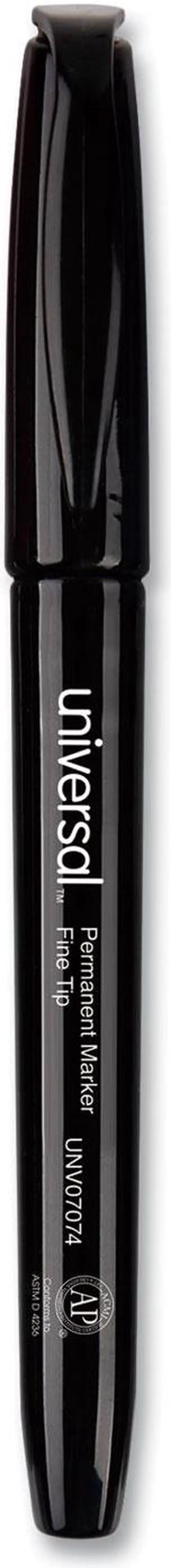 Alt view image 15 of 20 - Universal Pen-Style Permanent Marker Bullet/Fine Black 60 per pack 07074