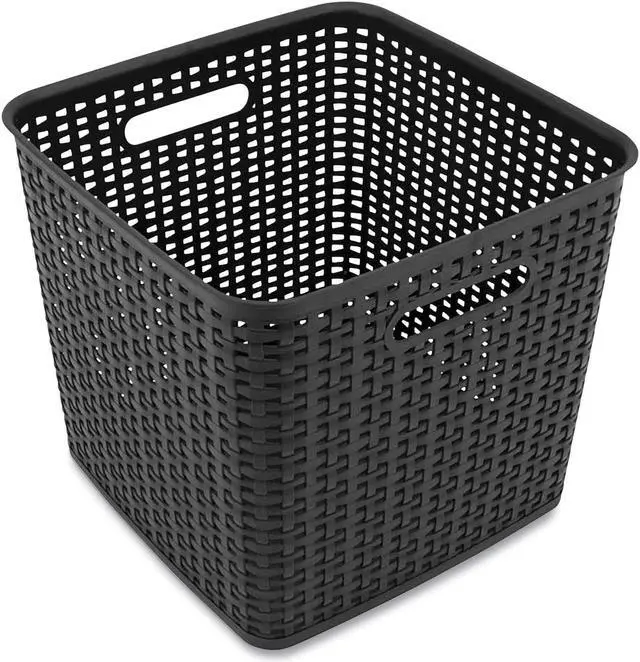 Alt view image 2 of 3 - Advantus Plastic Weave Bin