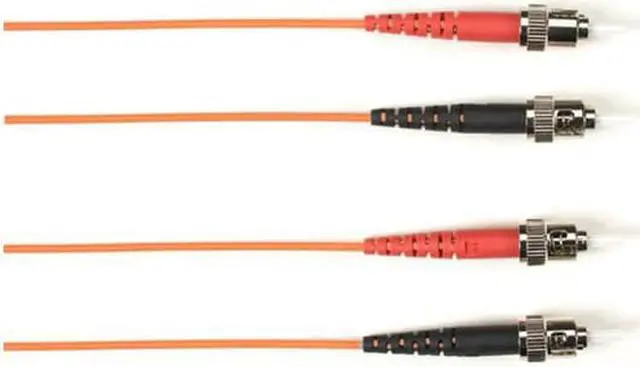 Alt view image 4 of 7 - OM1 62.5/125 MULTIMODE FIBER OPTIC PATCH CABLE - OFNR PVC, ST TO ST, ORANGE, 1-M