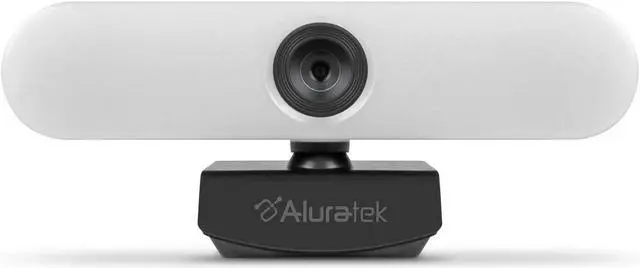 Main image of Aluratek 4K HD Ring Light USB-C/USB-A Webcam w/Dual Stereo Mics