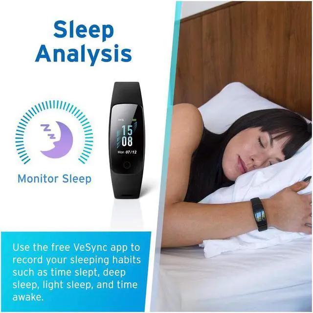 Alt view image 8 of 9 - Etekcity Fitness & Activity Tracker w/ Color Touch Screen HBHWFE52E