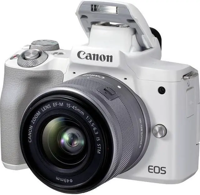 Alt view image 8 of 20 - Canon EOS M50 Mark II + EF-M 15-45mm is STM Kit White