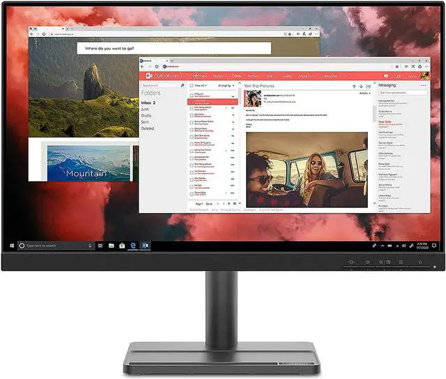 Alt view image 14 of 20 - Lenovo L22e-30 22" (21.5" Viewable) Full HD 1920 x 1080 75Hz AMD FreeSync HDMI D-Sub Tilt Monitor