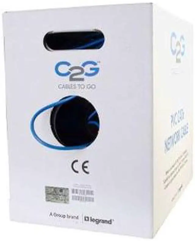 Alt view image 14 of 18 - C2G 43405 Cat6 Bulk Cable - Unshielded Ethernet Network Cable with Stranded Conductors, In-Wall CM-Rated, TAA Compliant, Blue (1000 Feet, 304.8 Meters)