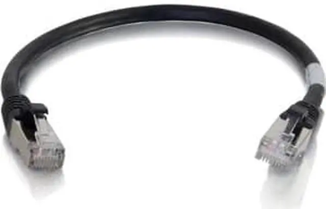 Alt view image 3 of 3 - C2G 6in Cat6 Snagless Shielded STP Network Patch Cable Black 00981