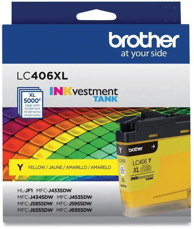 Alt view image 3 of 12 - Brother LC406XLYS INKvestment High-Yield Ink 5000 Page-Yield Yellow
