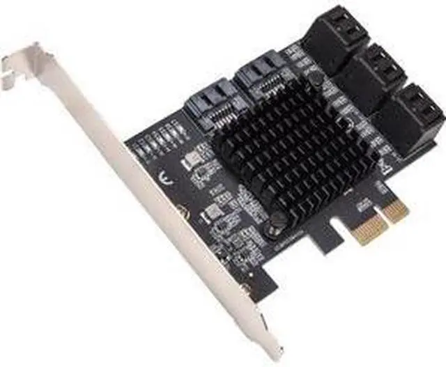 Alt view image 7 of 12 - 8 Port SATA III to PCIe 3.0 x1 NON-RAID Expansion Card