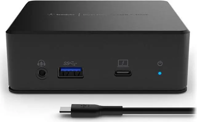 Alt view image 8 of 16 - Belkin USB-C Dual Display Docking Station INC002ttBK