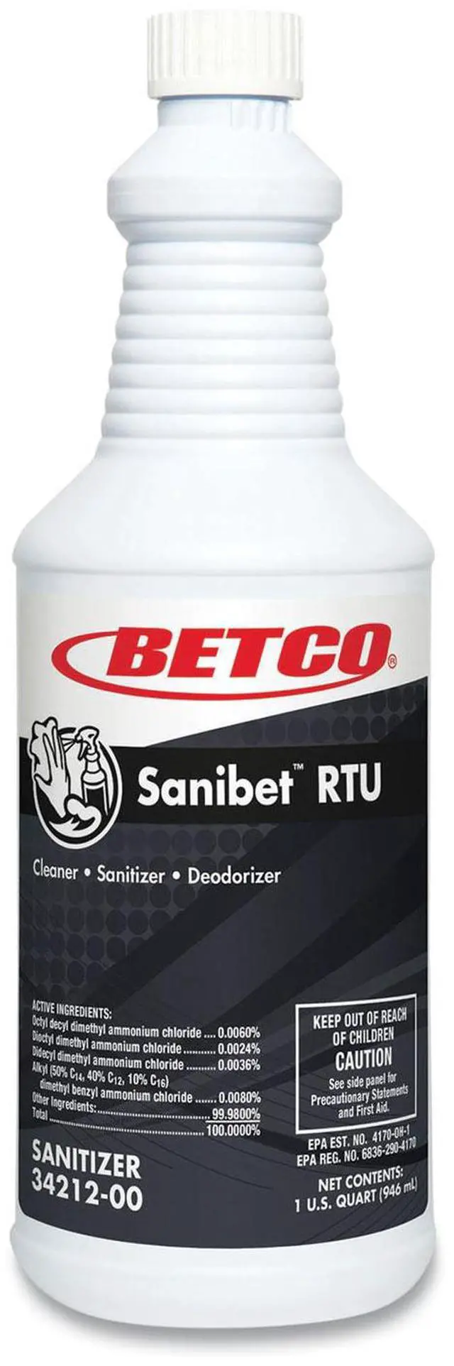 Main image of Sanibet RTU Sanitizer and Surface Cleaner Unscented 32 oz Bottle 3421200