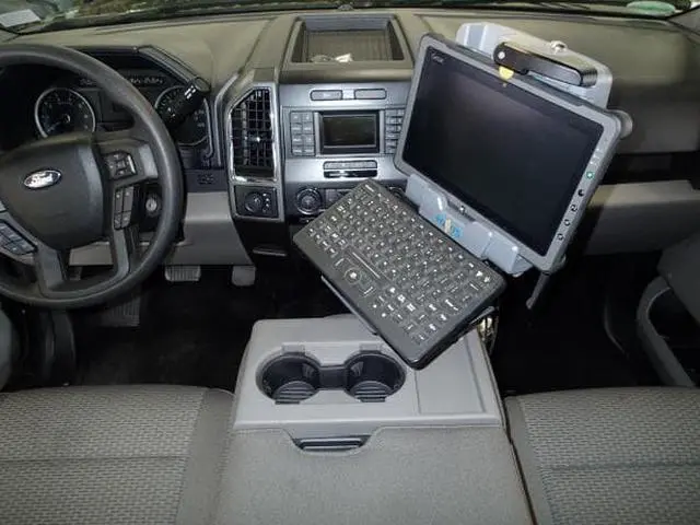 Alt view image 5 of 6 - Havis Vehicle Mount Notebook Keyboard Docking Station for Select Ford CHDM185