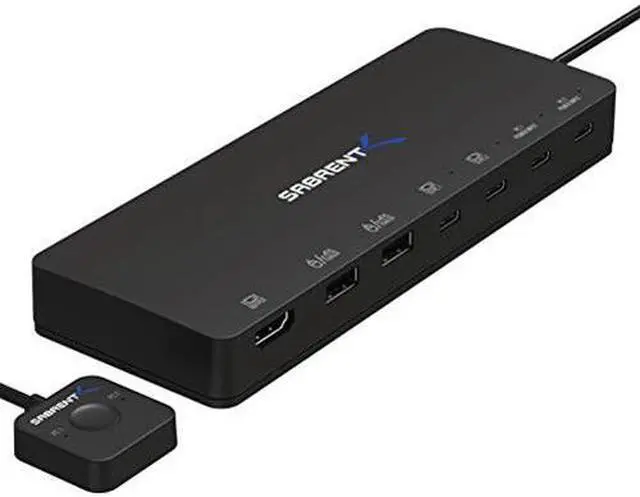 Alt view image 8 of 11 - SABRENT 2-Port USB Type-C KVM Switch with 60 Watt Power Delivery Option (USB-KCPD)