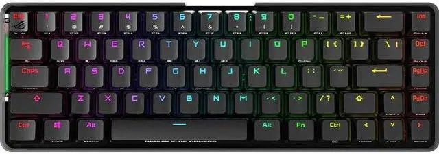 Alt view image 3 of 3 - ASUS ROG Falchion NX 65% Wireless RGB Gaming Mechanical Keyboard | ROG NX Blue Clicky Switches, PBT Doubleshot Keycaps, Wired / 2.4G Hz, Touch Panel, Keyboard Cover Case, Macro Support