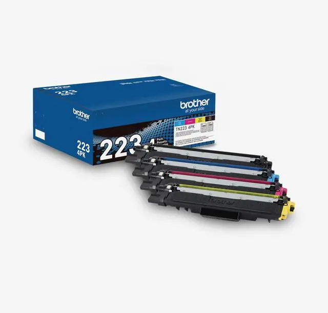 Alt view image 10 of 17 - Brother TN223 Toner Cartridge Black Cyan Magenta Yellow TN2234PK