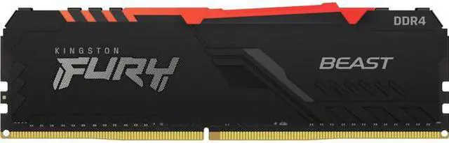 Alt view image 4 of 6 - 64GB Kingston FURY Beast RGB 3600MHz CL18 DIMM DDR4 Dual Memory Kit (2x32GB)
