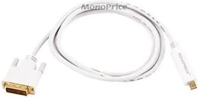 Alt view image 5 of 9 - Monoprice 6Ft 32Awg Mini Displayport To Dvi Cable - White
