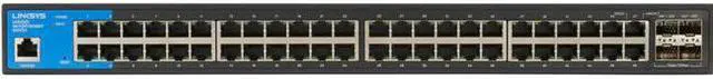 Alt view image 7 of 8 - Linksys 48-Port Managed Gigabit Switch with 4 10G SFP+ Uplinks LGS352C