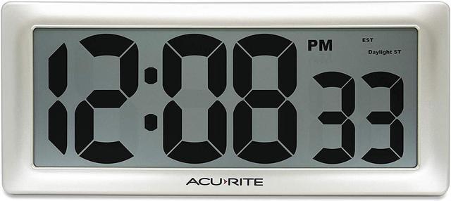 Alt view image 2 of 2 - AcuRite 13.5 Large Digital Indoor Wall Clock with Intelli-Time Technology (75173M)