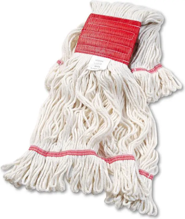 Alt view image 14 of 20 - Boardwalk Super Loop Wet Mop Head Cotton/Synthetic Large Size White 503WHEA