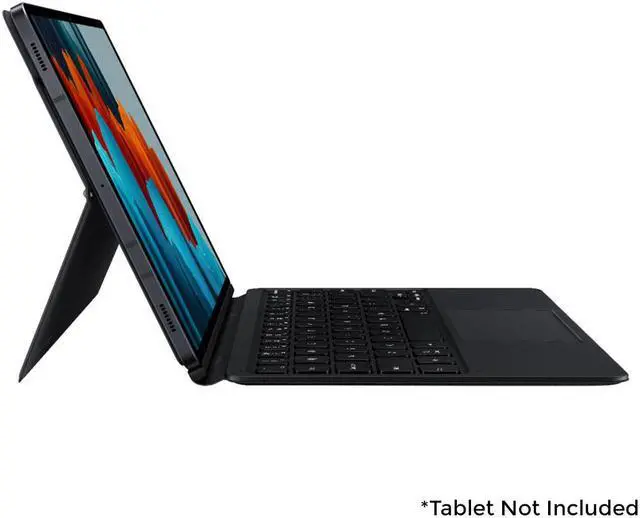 Alt view image 12 of 20 - Samsung Galaxy Tab S7+ Book Cover Keyboard - EF-DT970UBEGUJ Black
