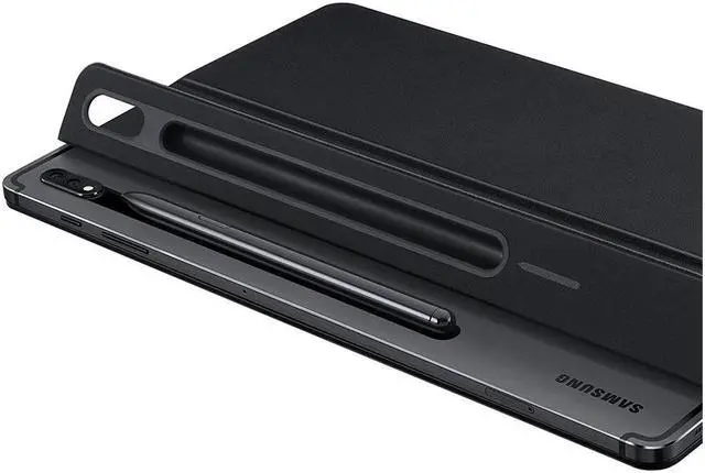 Alt view image 15 of 20 - Samsung Galaxy Tab S7+ Book Cover Keyboard - EF-DT970UBEGUJ Black