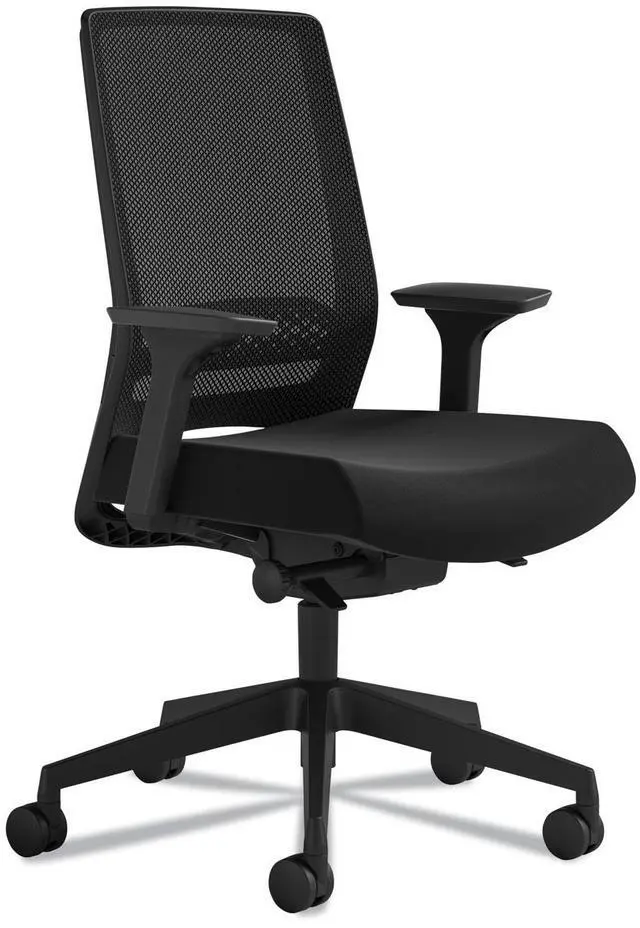 Alt view image 4 of 9 - Safco 6830STBL Medina Deluxe Task Chair, Supports Up to 275 lb, 18" to 22" Seat Height, Black