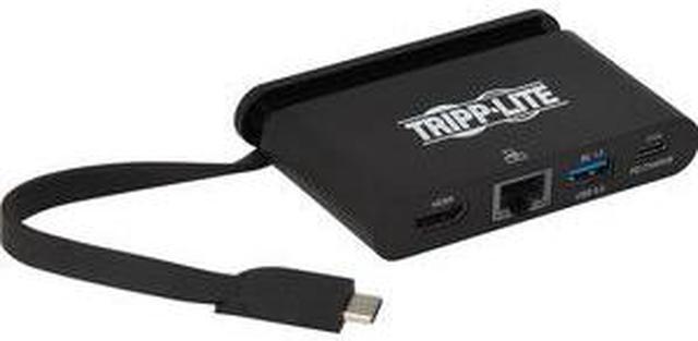 Alt view image 12 of 20 - Tripp Lite U444-T6N-H4GUBC Docking Station - for Notebook/Tablet PC/Desktop PC/Smartphone - 100 W - USB 3.1 Type C - 3 x USB Ports - 1 x USB 3.0 - Network (RJ-45) - HDMI - Thunderbolt - Wired